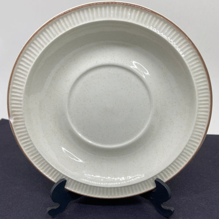 POOLE POTTERY Broadstone Spare or Replacement SAUCER Speckled Cream and Brown