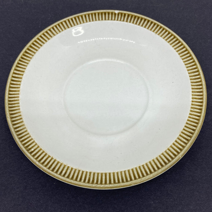 POOLE POTTERY Broadstone Spare or Replacement SAUCER Cream and Olive