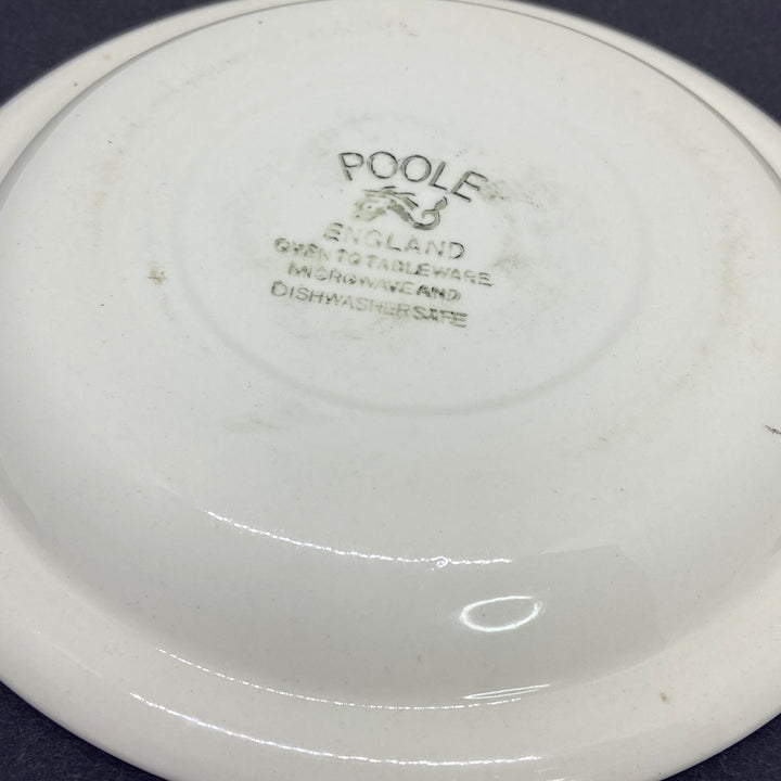 POOLE POTTERY Broadstone Spare or Replacement SAUCER Cream and Brown
