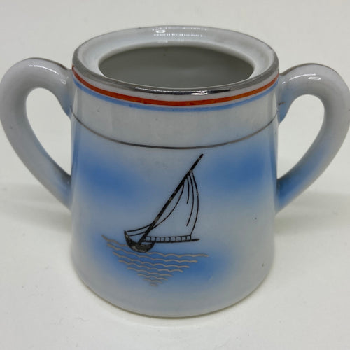 Japanese SUVESCO Sail Boat Nautical Motif SUGAR BOWL without lid