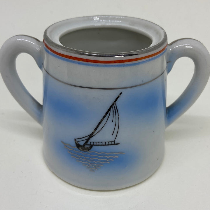 Japanese SUVESCO Sail Boat Nautical Motif SUGAR BOWL without lid