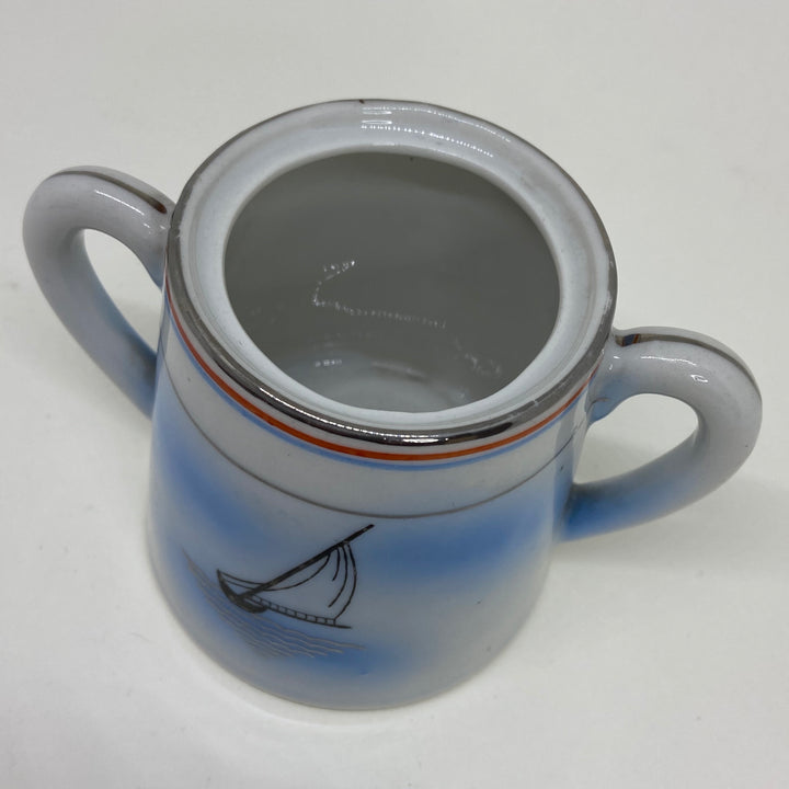 Japanese SUVESCO Sail Boat Nautical Motif SUGAR BOWL without lid