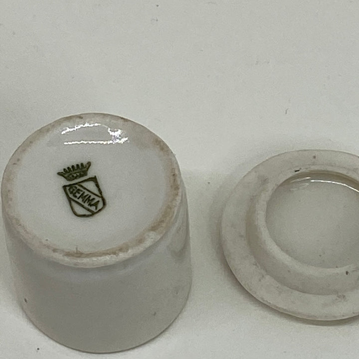 GEMMA Czechoslovakia CRESTED WARE Miniature TRINKET POT Souvenir of BLACKPOOL