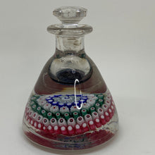 Load image into Gallery viewer, Antique 19 Century MILLEFIORI Glass PAPERWEIGHT INKWELL Rough Pontil Mark