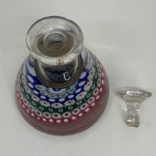 Load image into Gallery viewer, Antique 19 Century MILLEFIORI Glass PAPERWEIGHT INKWELL Rough Pontil Mark