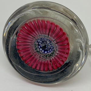 Antique 19 Century MILLEFIORI Glass PAPERWEIGHT INKWELL Rough Pontil Mark