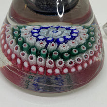 Load image into Gallery viewer, Antique 19 Century MILLEFIORI Glass PAPERWEIGHT INKWELL Rough Pontil Mark