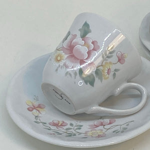 3 x PORCELANA SCHMIDT Coffee Espresso Cup and Saucer DUOS Brazilian