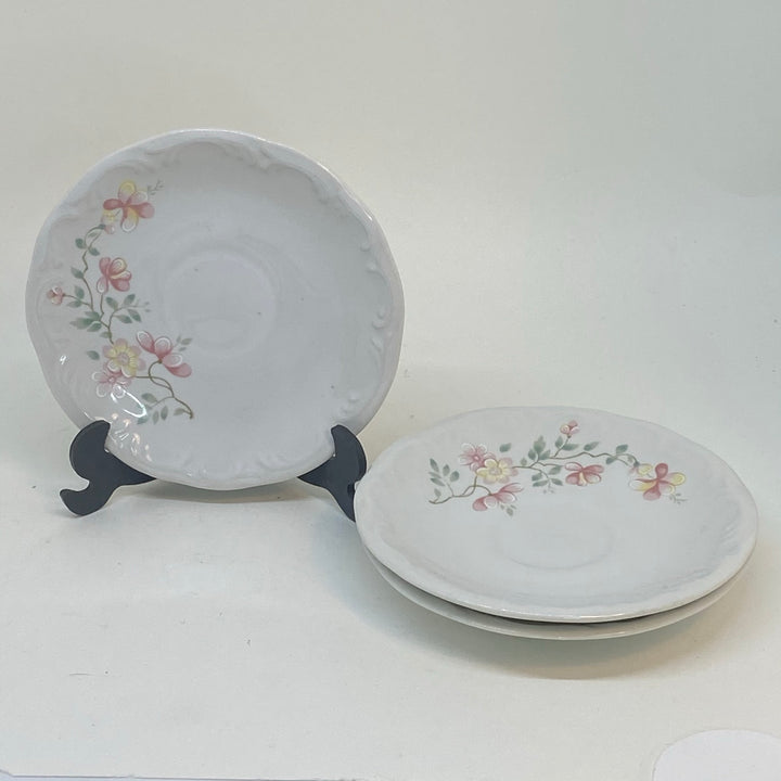 3 x PORCELANA SCHMIDT Coffee Espresso Spare or Replacement SAUCERS Brazilian