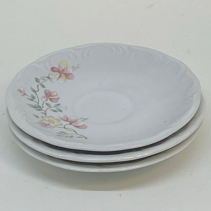 3 x PORCELANA SCHMIDT Coffee Espresso Spare or Replacement SAUCERS Brazilian