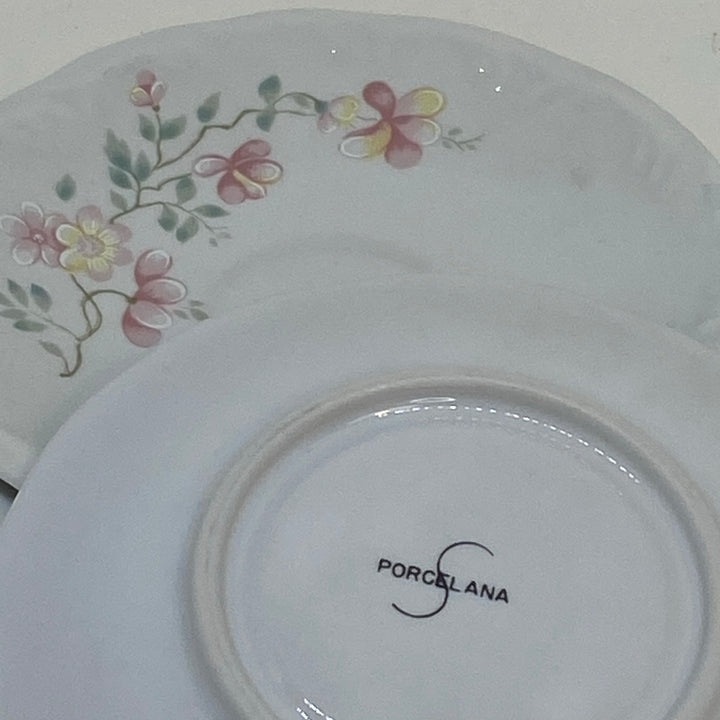 3 x PORCELANA SCHMIDT Coffee Espresso Spare or Replacement SAUCERS Brazilian