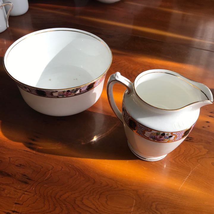 Vintage CWS WINDSOR China SUGAR / SLOP BOWL and CREAM JUG CREAMER
