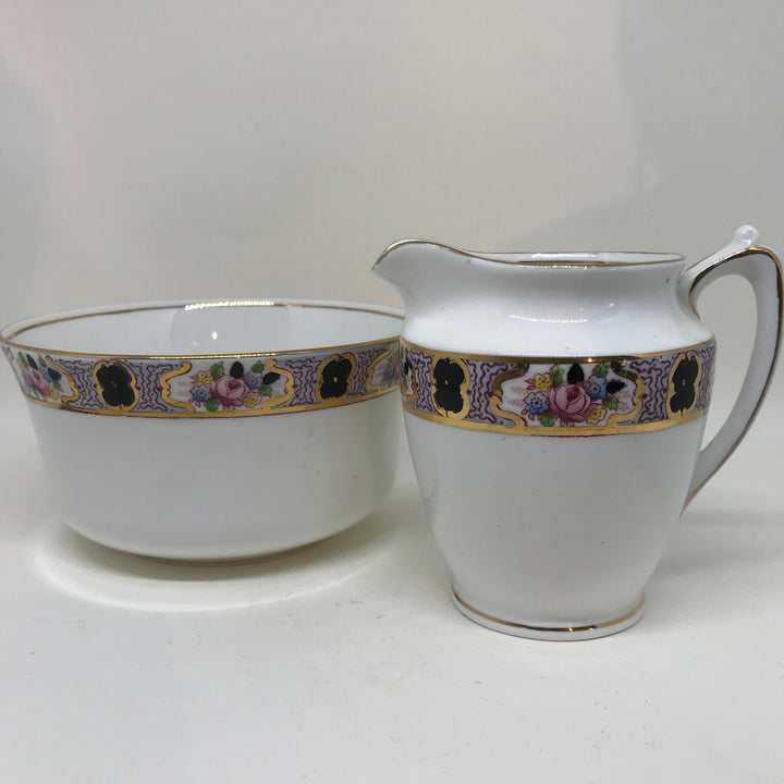 Vintage CWS WINDSOR China SUGAR / SLOP BOWL and CREAM JUG CREAMER