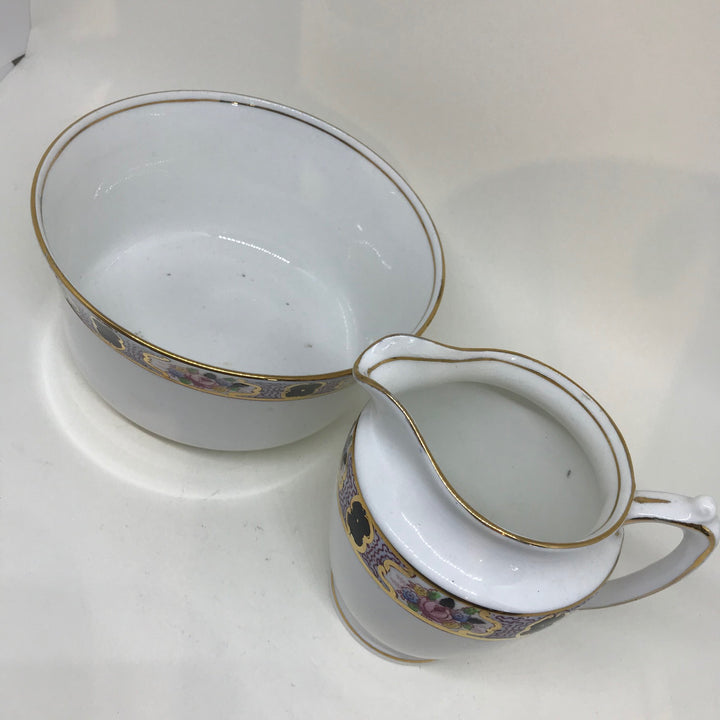 Vintage CWS WINDSOR China SUGAR / SLOP BOWL and CREAM JUG CREAMER