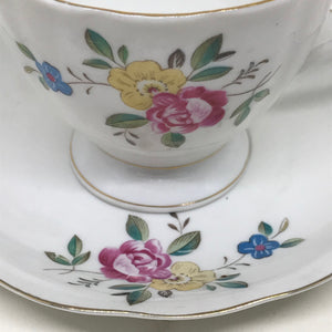 2x Chinese FLORAL MOTIF TEA CUP SET DUO