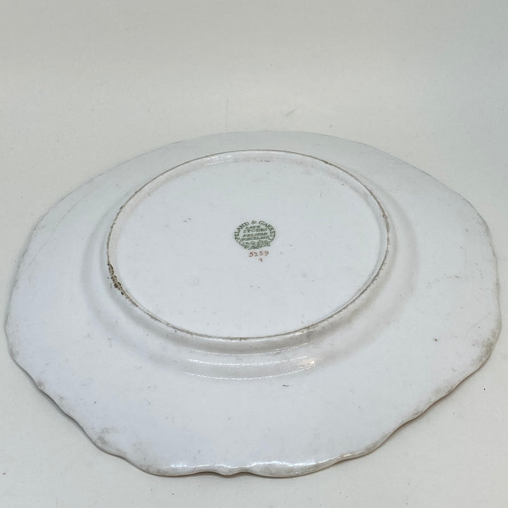 2 x Regency Antique SPODES Burgundy SERVING or CAKE PLATES 9" and 7.5"