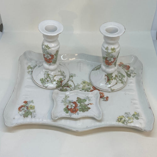 Vintage China DRESSING TABLE SET CANDLE STICK HOLDER
