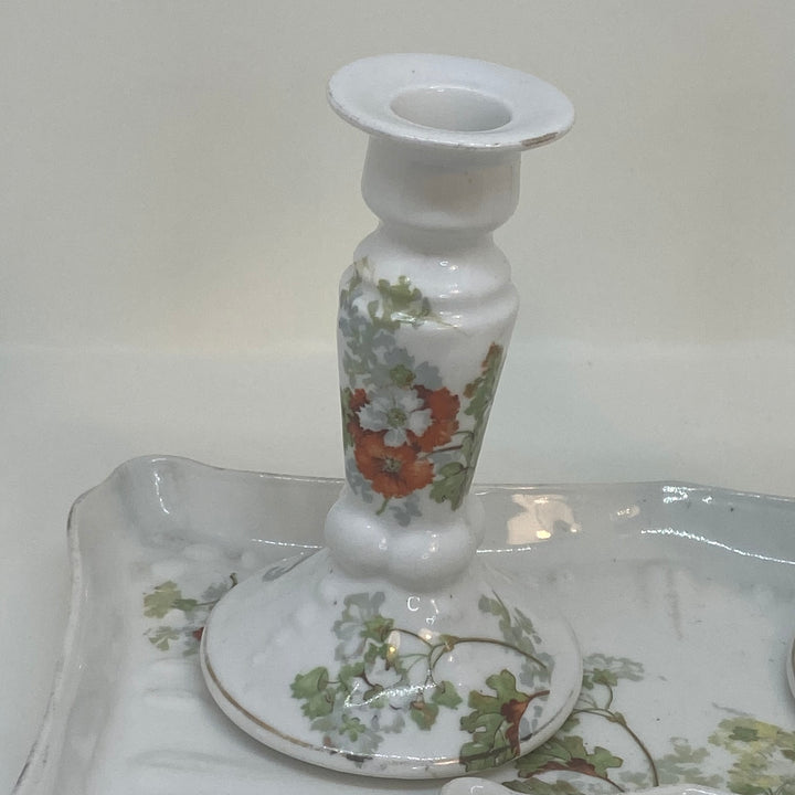 Vintage China DRESSING TABLE SET CANDLE STICK HOLDER