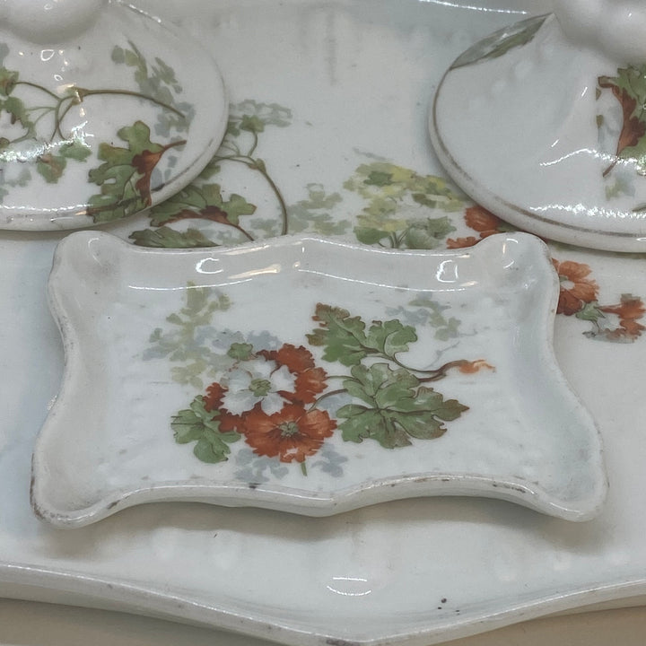 Vintage China DRESSING TABLE SET CANDLE STICK HOLDER