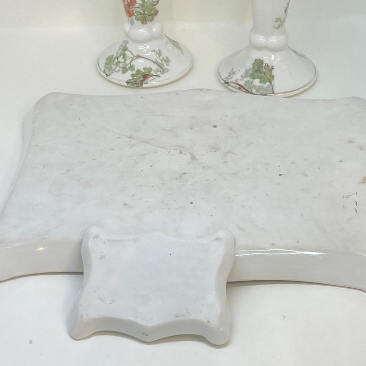 Vintage China DRESSING TABLE SET CANDLE STICK HOLDER