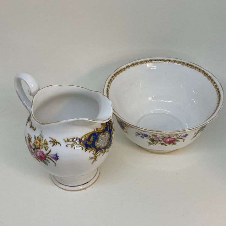 TUSCAN China SUGAR BOWL AND CREAMER Windsor Pattern