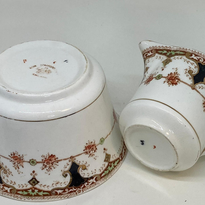 Vintage ROYAL STAFFORD China Hand Decorated CREAMER and SLOP BOWL