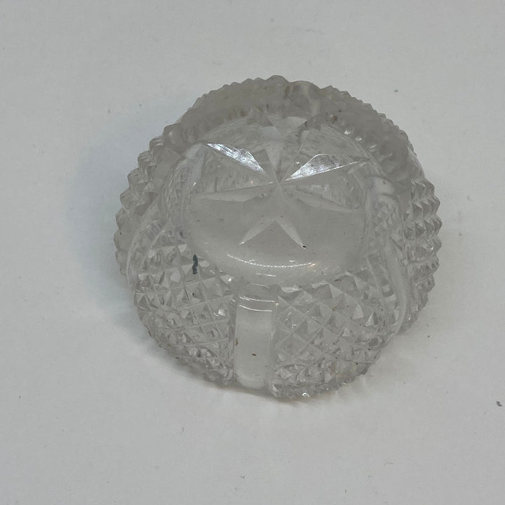 Vintage Round CRYSTAL SALT CELLAR