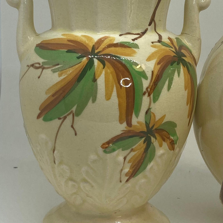 Pair of Vintage KELSBORO WARE AMPHORA and POSY VASES Hand Painted