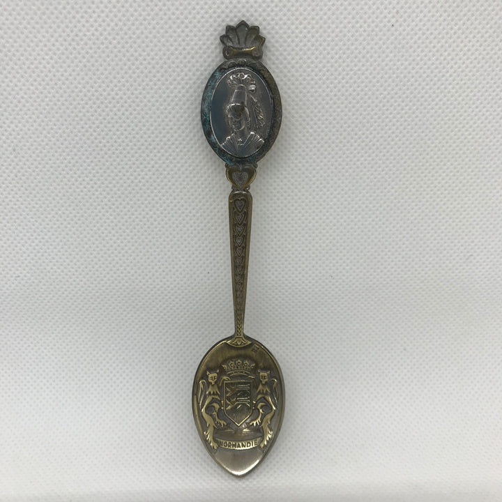 Silver plated COLLECTORS SOUVENIR Spoons PARIS, SAINT-TROPEZ, BAR-LE-DUC, NORMANDIE, FRANCE