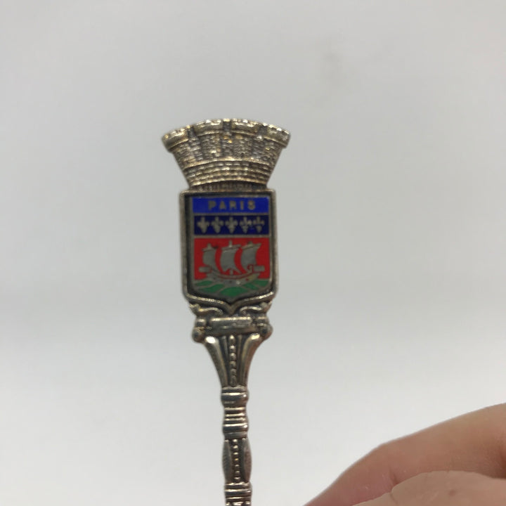 Silver plated COLLECTORS SOUVENIR Spoons PARIS, SAINT-TROPEZ, BAR-LE-DUC, NORMANDIE, FRANCE